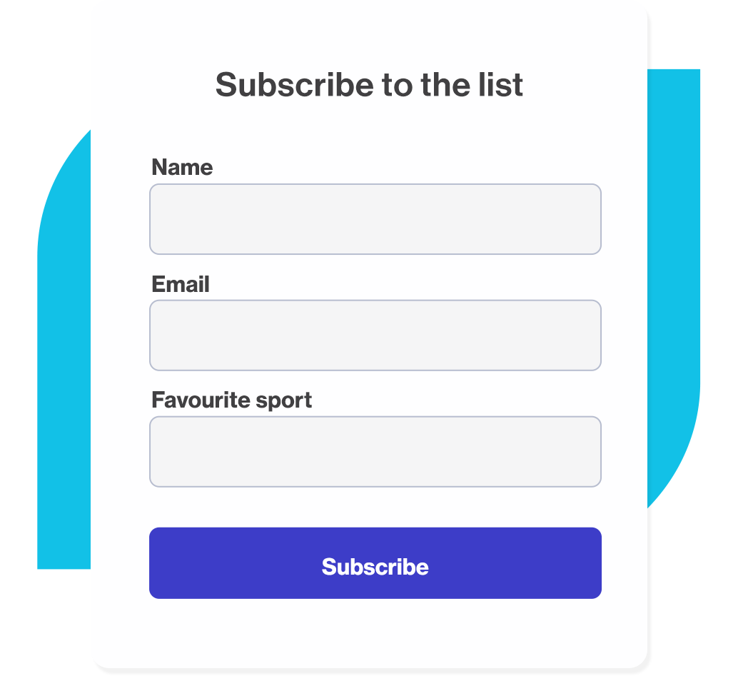 Grow your contact lists with subscription forms