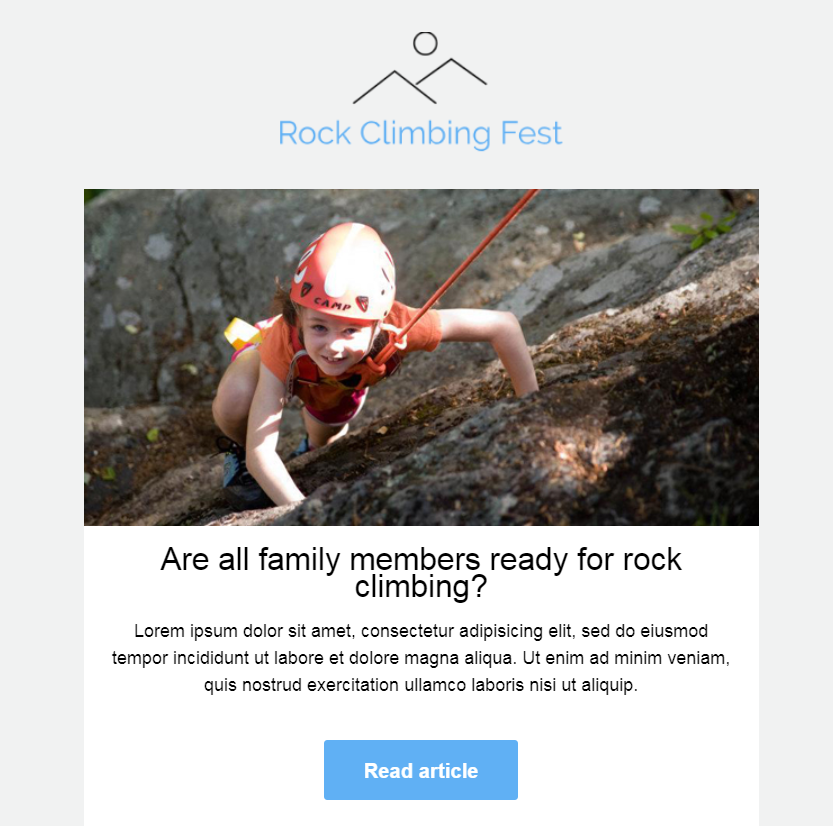 Email - Rock Climbing Festival - Are all family members ready for rock climbing?