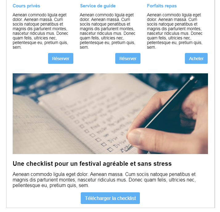 Exemple infolettre - Une checklist pour un festival agréable et sans stress