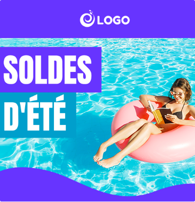 Soldes d'été : jeune femme qui lit dans la piscine