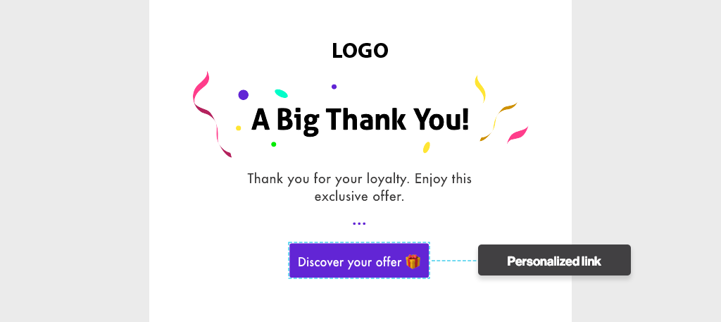 Examples of e-mail personalization - promotion