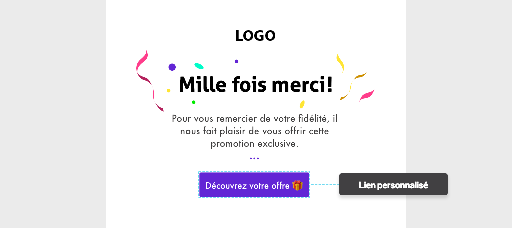 Exemple de personnalisation - promotion