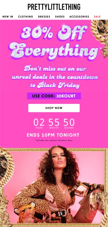 Prettylittlethings-Black-Friday-email-examples