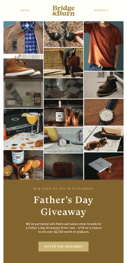 Giveaway-for-fathers-day-newsletter-example