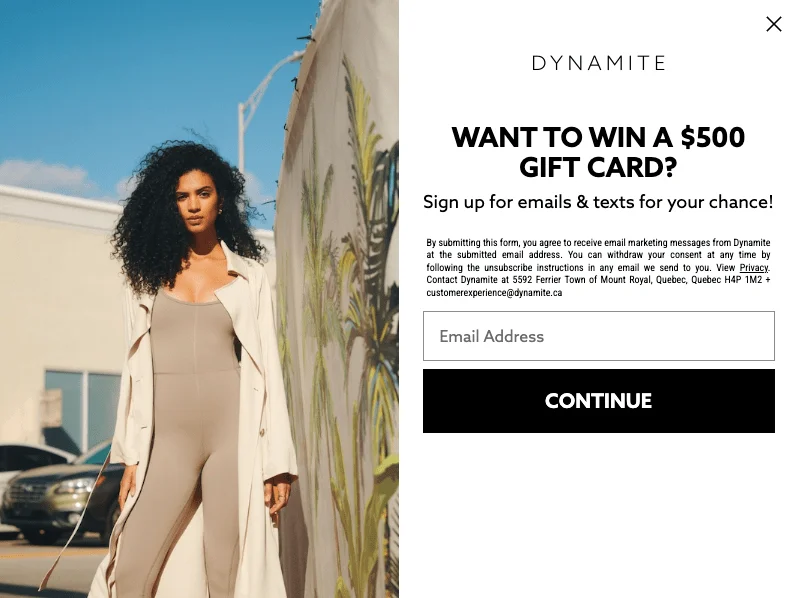 Giveaway-popup-form-example