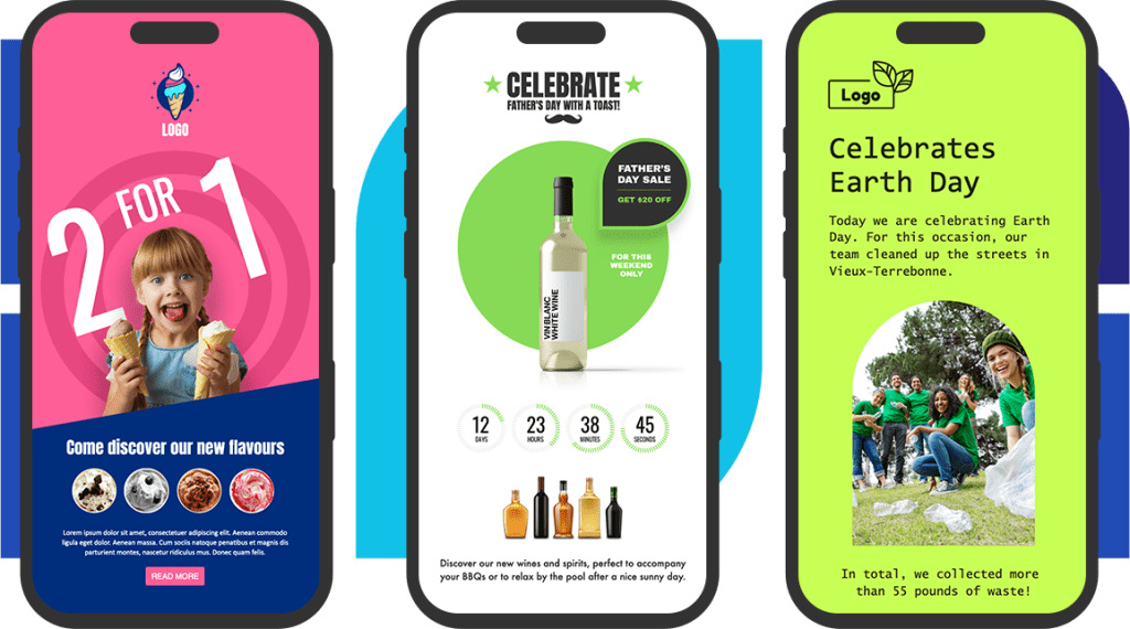 email marketing templates on mobile