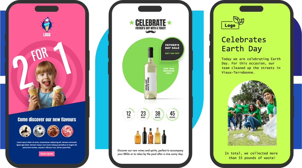 email marketing templates on mobile