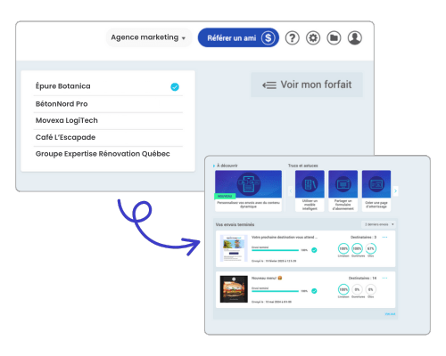 Gestion-multi-clients -plateforme-marketing-par-courriel