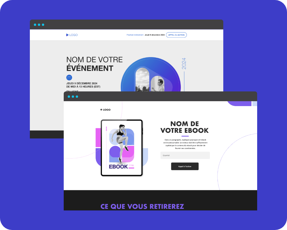 Modèles de pages d’atterrissage