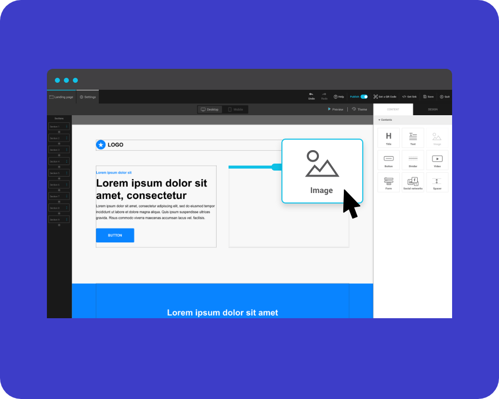  drag-and-drop editor