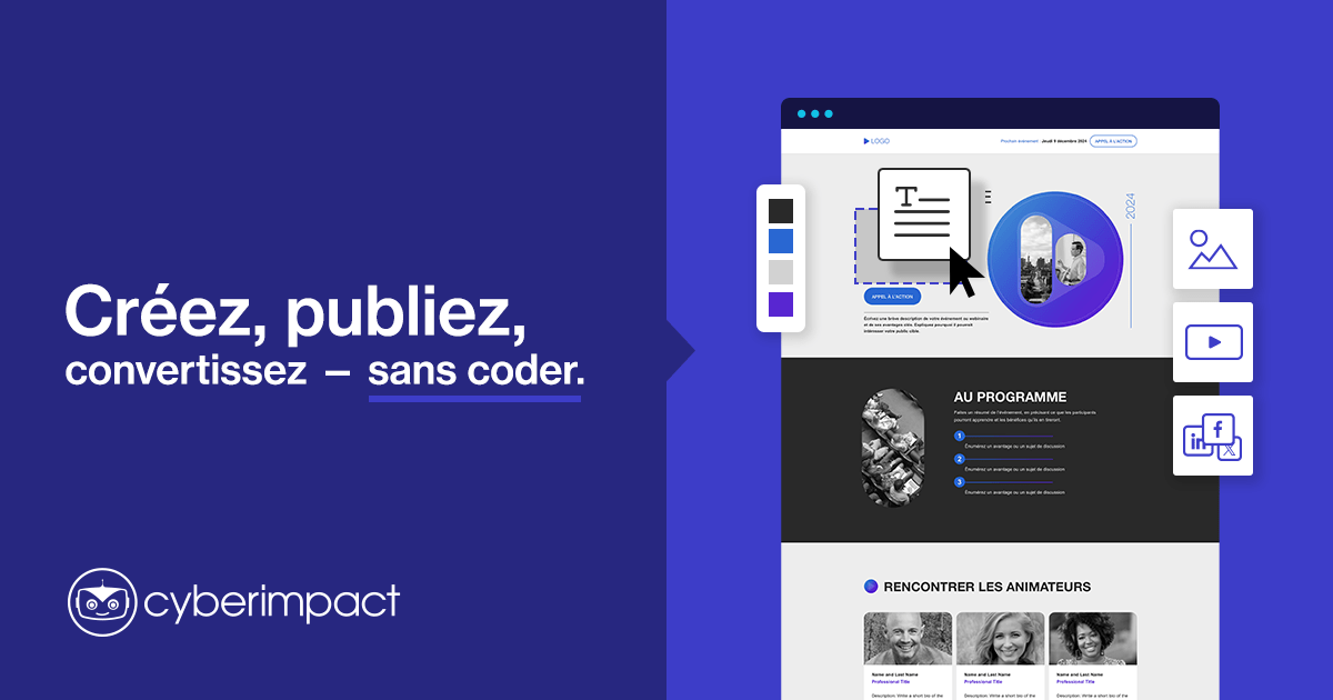 Outil de création de pages d'atterrissage performantes