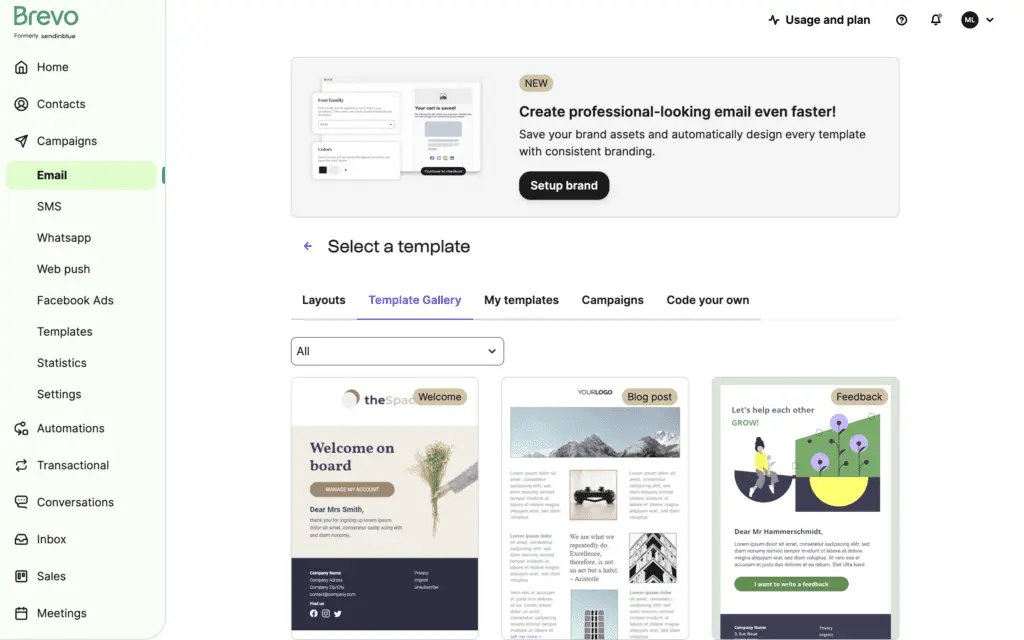 Brevo email marketing platform